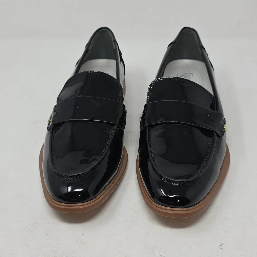 Franco Sarto Kira Patent Leather Women's Loafers Black Size 10